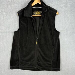 UZI Black Fleece Zip Up Vest Men’s Size M Outdoor Tactical Style